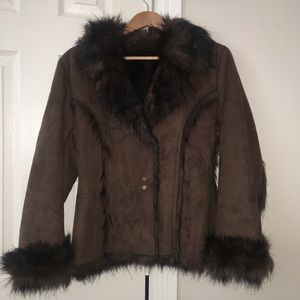 Women's faux shearling coat